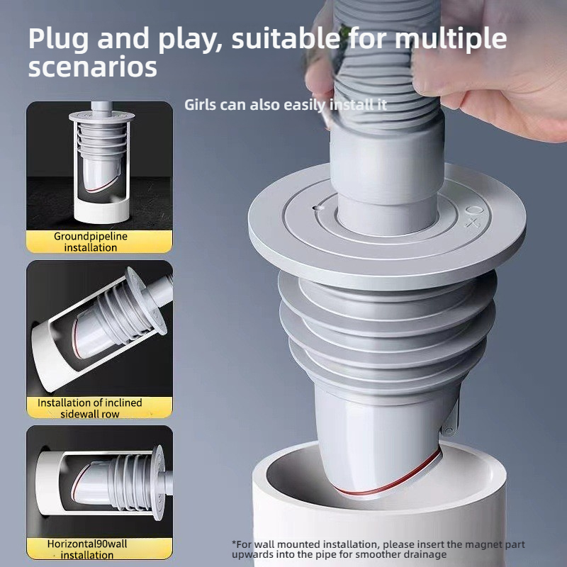 Silicone Bathroom Sewer Seal R - Drain Pipe Clip ulasan dan harga