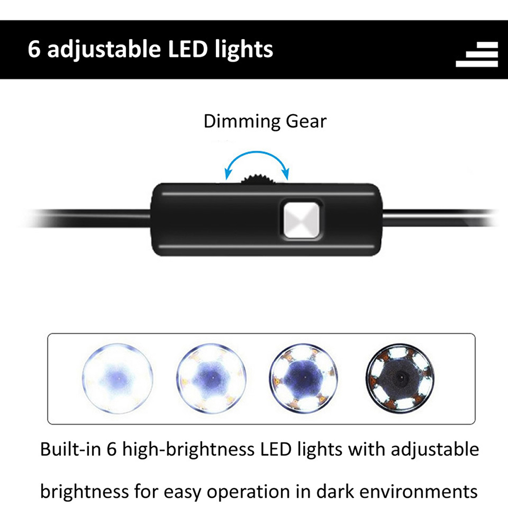 6 LED Light 7mm 1M  Endoscope  - Drain Snake Flexible ulasan dan harga
