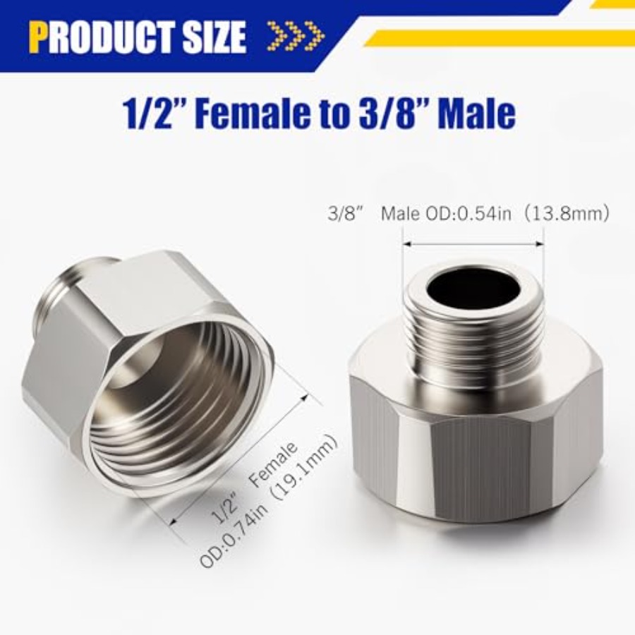 8 Pcs Brass Water Line Adapter - Compression Fitting Brass ulasan dan harga