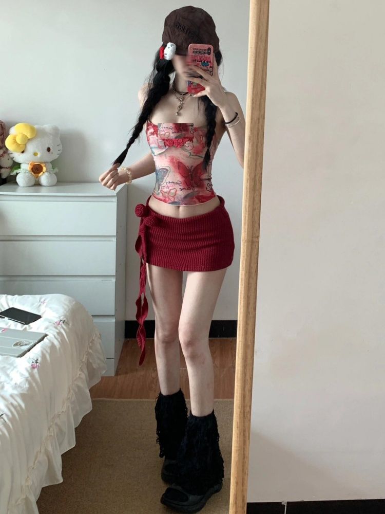 Women Y2K Two Piece Set Butter - Pipe Bending Spring ulasan dan harga